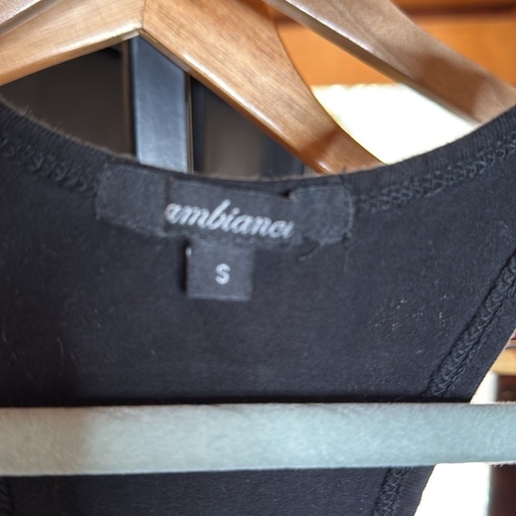 Ambiance Black Sleeveless Tank Racerback Bodysuit Size Small - Picture 2 of 5